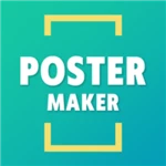 poster maker, flyer maker android application logo